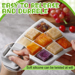 Rtteri Silicone Baby Food Freezer Storage Containers Tray with Lids Breast Milk Freezer Containers for Baby Food Fruit Purees