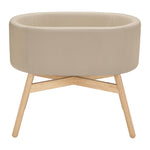 babyletto x GATHRE Capsule Bassinet in Vegan Millet Leather, Wipeable & Water Resistant