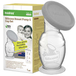 Haakaa silicone breast pump with packaging on a white background