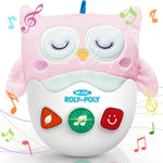 WOWOHAGE Baby Toys 0-6-12 Months, Plush Owl Musical Toys, Cute Stuffed Animal Infant Toys with Light & Sounds, Roly-Poly Sensory Toy Birthday Gift for Newborn Boys & Girls Easter Gifts