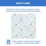 Delta Children Fitted Crib Sheets for Girls and Boys - 100% Organic Cotton Crib Sheet for Standard Crib and Toddler Mattresses - 28x52 Inch - GOTS Certified (Pack of 3), Sea Life