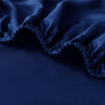 KKJIAF 1 Pcs Navy Blue Baby Crib, Fitted Crib Sheet Sheets for Boys Girls - 28x52x8 Inches Viscose Derived from Bamboo, Breathable & Soft