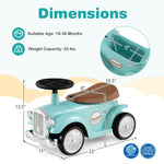 Costzon Ride On Push Car for Toddlers, Classic Kids Ride On Car Foot-to-Floor Sliding Car with Steering Wheel, Horn & Under Seat Storage, Ride On Toy for Boys Girls 18-36 Months (Green)