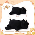 Yeqivo Cute White Cat Plush Toy Pillow Soft Stuffed Animal Kawaii Plushie Toy 50CM/19.7Inch