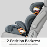 Chicco KidFit ClearTex Plus 2-in-1 Belt-Positioning Booster Car Seat, Backless and High Back Booster Seat, for Children Aged 4 Years and up and 40-100 lbs., Lilac/Purple