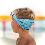 Splash Place SWIM GOGGLES with Fabric Strap - SHARK ATTACK | Fun, Fashionable, Comfortable - Adult & Kids Swim Goggles