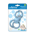 Dr. Brown's Flexees Teether, Blue Sloth, Soft 100% Silicone Baby Teether, BPA Free, 3m+, 1 Pack
