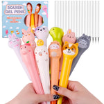 Pipigaty 10 Pack Kawaii Pens Squishies - Easter Basket Stuffers, Gel Ink Animals Fun Pen, Fun Pens for Kids, Squishies & Cute Pen for for Kid Students School Office, Easter Basket Stuffers for Kids
