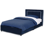 Delta Children Upholstered Twin Bed, Blue