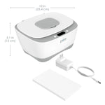 PureBaby™ Wipe Warmer with Digital Display - Easy-Feed Dispenser with 3 Heat Settings, LCD Display, 80 Wipe Capacity, Naturally Steam Heated for Comfort and Safety for Baby