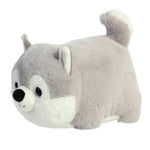 Aurora® Adorable Spudsters™ Haze Husky Stuffed Animal - Round Shape Makes for Comforting Cuddles - Perfect for Kids All Ages and Animal Loving Adults - Gray 9.5 Inches