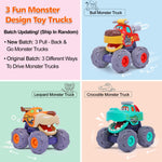 OCATO Car Toys for 1 Year Old Boy Gifts, Pull Back Monster Truck Toy Cars for Toddlers 1-3, 1 2 3 One Year Old Boy Birthday Gift 1st Vehicles Kids Stocking Stuffers Toddler Baby Boys Toys 12-18 Months