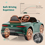 Costzon Ride on Car, 12V Licensed Bentley Bacalar Battery Powered Kids' Electric Vehicles w/Remote Control, Scissor Doors, Wireless Connection, Lights/Sound Effects, Kids Car Toys for Toddlers(Green)