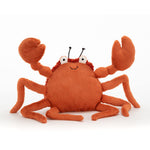 Jellycat Crispin Crab Stuffed Animal, Medium 8 inches - Ocean & Sea Plush Toy - Classic Children's Gift