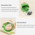 ENERGEVITY Suction Bowls Set for Baby Feeding，Silicone Suction Baby Bowl and Food-Grade 304 Stainless Steel Bowl with Fork and Spoon,Dishwasher Safe (Yellow Duck)