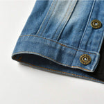 CM C&M WODRO Baby Boys Girls Denim Jacket Kids Toddler Button Down Jeans Jacket Top Coat Outerwear (Hoodie-Black, 2-3T)