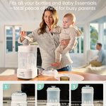 GROWNSY Bottle Sterilizer and Dryer, Compact Electric Steam Baby Bottle Sterilizer (Esterilizador de Biberones), Bottle Sanitizer for Baby Bottles, Pacifiers, Pump Parts