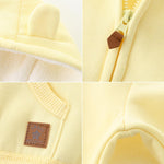 9 Month Baby Boy Clothes Full Zip Hoodie Sweatshirt Cotton Hooded Jackets Coat Casual Fall Tops Yellow