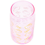 Silver Buffalo Sanrio Hello Kitty Gold 2 Pack Pink Glass Jar Tumbler with Bamboo Lid and Glass Straw, 16 Ounces