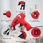 Mini Hot Glue Gun for Kids & Adults - School Craft Kit, High Temperature Melting Gun for Holiday Decorations, DIY Art Projects & Creative Hobbies