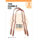 The Humble Co Tongue Scraper for Adults & Kids, 2 Pack - 100% Copper Tongue Cleaner Helps Eliminate Bad Breath & Bacteria - Dental Oral Care Products & Personal Hygiene Essentials