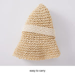 pureborn Baby Girls Straw Sun Hat Wide Brims Bucket Hat Sun Protection with Straps for Infant Girls 6-24 Months Khaki
