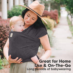 KeaBabies Baby Wrap Carrier - All in 1 Original Baby Carrier Newborn to Toddler Sling, Easy to Wear, Hands Free Bonding, Lightweight, Breathable Infant Wraps (Mystic Gray)