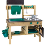Hape Outdoor Kitchen | Mud Kitchen Wooden Toy Playset with Accessories, for Children Ages 3+ Years