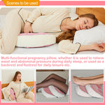 Trankerloop Pregnancy Pillow for Sleeping, Faux Fur Luxury Maternity Pillow, Support for Back, Legs, Belly, HIPS,Pink