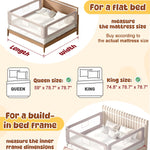 VBABY 3-Piece King Size Bed Rails for Toddler, Adjustable Height Baby Bed Rail Guard, Reinforced Bed Protection Fence for Baby, Grey, 74.8 x 78.7 x 78.7 in