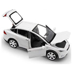 gidoyi Toy Car Model X, Pull Back Car Toys Alloy Vehicles with Lights and Sound 1:32 Scale Model Car (White)