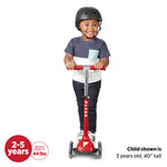 Radio Flyer Kids Scooter, Toddler Scooter, Toddler Outdoor Toys, Kids Toys for Ages 2-5, Flyer Glider Jr. with Light Up Wheels, Red