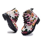 Daclay Kid's Toddler Girl Boots Waterproof Velvet Dress Boots White Little Girl Boy High Top Combat Boots 5 Toddler