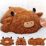 Mewaii 4 Lbs Weighted Stuffed Animals - Heavy Belly & Limbs, 23" Highland Cow Plush for a Realistic Hug, Super Soft Fluffy Plush Toy for Kids and Adults