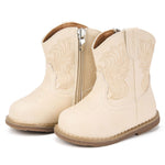 Newsonet Baby Cowboy Boots Infant Cowgirl Western Shoes White 6-12 Months