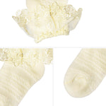 Boonbery Baby Girl Socks Lace Ruffle Socks 2/3/6 Pairs Eyelet Ankle Dress Sock for Newborn Infant Toddler 0-1/1-3/3-5 Years