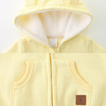 9 Month Baby Boy Clothes Full Zip Hoodie Sweatshirt Cotton Hooded Jackets Coat Casual Fall Tops Yellow