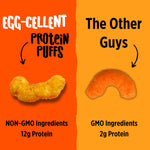 Todd's Better Snacks Egg-Cellent Protein Puffs, Sweet & Smoky BBQ, 2.5 Oz (Pack of 4), Made with Egg Whites, 12g Protein, Gluten Free Healthy Snack