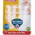 Nuby 6-Pack Standard Neck Vari-Flo Non-Drip Silicone Nipples