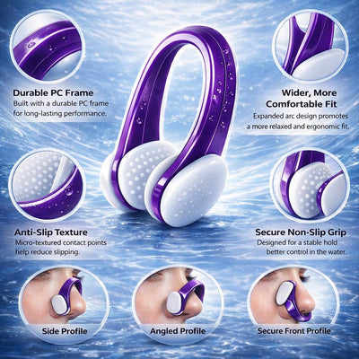 Swimming Nose Clip - 10 Packs Silicone Swim Nose Plugs for Kids (Age 7+) and Adults,Waterproof Pool Nose Plugs for Diving Swimming and Other Water Sports with Storage Box,Multi-Color