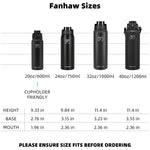 Fanhaw 20 oz Insulated Stainless Steel Water Bottle with Anti-Dust Chug Lid, Leakproof Vacuum Metal Everyday Use Bottle for Kids, Teens & Adults, Back to School Essentials (Green Blue)