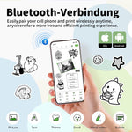 iDPRT Mini Sticker Maker Portable Printer with 1 Roll Sticker Paper - Bluetooth Inkless Printers for Study Notes, Pictures, DIY, Label, iOS & Android Free App with Multiple Templates, Grey