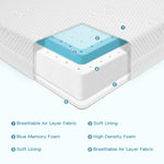 Vomiliku Crib Mattress, Dual Sided Memory Foam Baby Toddler Bed Mattress, 52" x 27.6" x 5.5" Mattresses for Baby Toddler, Fits Standard Cribs&Toddler Beds