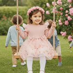 PATPAT Baby Girl Dress Christmas Winter Toddler Birthday Party Tulle Long Sleeve Tutu Dresses 3-24 Months Clothes