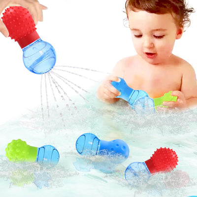 3Pack Bath Toys for Toddlers 1-3 - Sensory Squeezing Water Bathtub Toys for Kids | Bath Tub & Pool Floating Toys for Babies | Textured Sensory Bath Toys Easter Stocking Stuffers for Boys & Girls