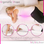 Belly Baby Breast Pillow - Belly Pillow, Pregnancy Pillow for Stomach Sleepers, Belly Sleeper, Maternity Face Down Pregnancy Pillows for Sleeping on Stomach, Organic Cotton Washable Cover, Made in USA
