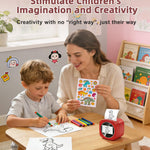 AI Sticker Box Printer for Kids - Voice to Sticker | Ink-Free Thermal Printing | BPA & BPS-Free | Kids Safe AI | Portable Mini Sticker Maker Machine for Home & DIY, Creative Gift Set for Kids Ages 5+