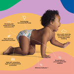 Hello Bello Premium Overnight Baby Diapers Size 3, 24 Count, Unisex, Ultra Absorbent and Soft Disposable Diapers for Babies and Toddlers