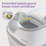 lalalark 3-in-1 Toddler Potty Training Toilet, Baby Potty Training Seat & Step Stool with Seamless TPE Seat, Extended Splash Guard, Easy-Clean Non-Absorbent Potty Chair Toilet Trainer for Home Travels