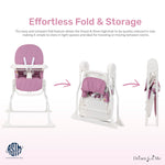 Dream On Me Snack and Stow Highchair | Adjustable Feeding Chair with Removable Tray, Lightweight, Foldable Design, Easy to Clean, Perfect for Toddlers & Infants